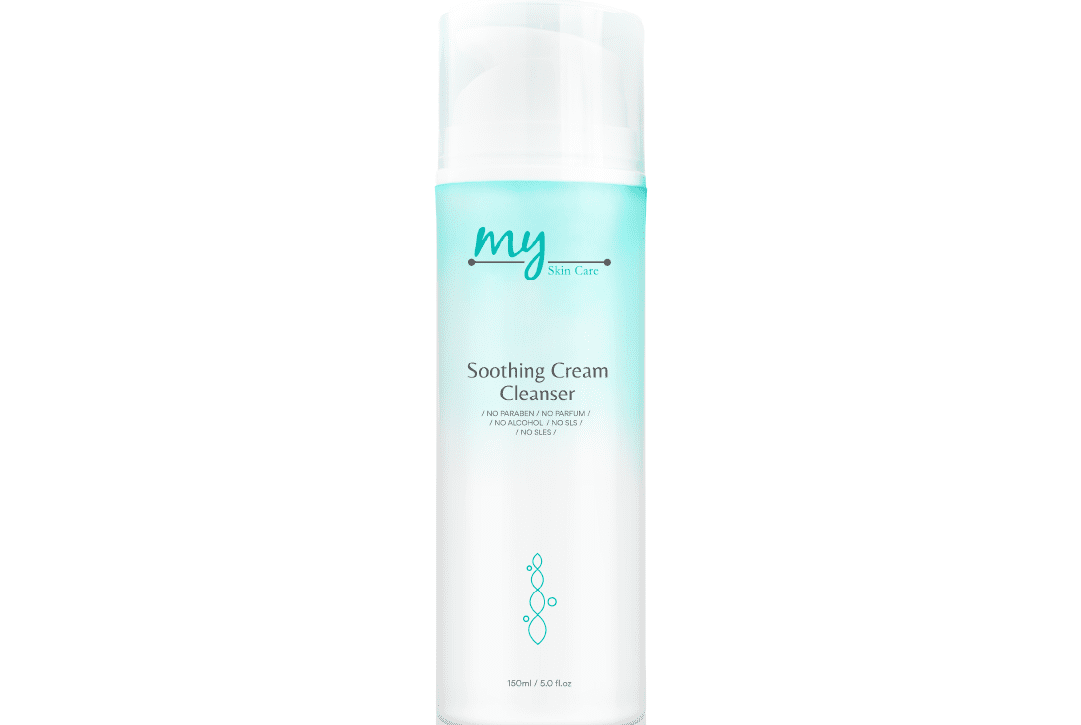 MyClinic Soothing Cream Cleanser bottle. This is the latest packaging