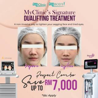 MyClinic- Your Trusted and #1 Choice
Two treatments at one price 💫

Lift and tighten your skin with the DuaLifting Treatment Package at MyClinic. Feel the magic of Ultherapy & Thermage treatments at an exclusive price 🤑 

Contact us today to know if this treatment is the one for you! We provide FREE consultations too 😉

Dua rawatan pada satu harga 💫

Tegangkan kulit anda dengan Pakej Rawatan DuaLifting di MyClinic. Rasai keajaiban rawatan Ultherapy & Thermage pada harga eksklusif 🤑

Hubungi kami hari ini untuk mengetahui sama ada rawatan ini sesuai untuk anda! Kami menyediakan konsultasi PERCUMA 😉

Damansara Utama | Puchong | Cheras
Melawati | Mount Austin, JB | Bangi | Kelantan | Shah Alam | Sutera Utama, JB
⏰ Monday to Sunday 10.00 am - 6.30 pm

#MyClinic #MyClinicTreatment #Ultherapy #Thermage