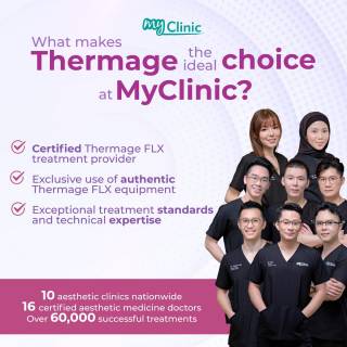 MyClinic- Your Trusted and #1 Choice
Transition to a more youthful version of yourself with Thermage at MyClinic! ⏳ 

Rediscover the magic of lifting, tightening, collagen regeneration, and smooth skin – the ultimate anti-ageing effects. Slow down the ageing process and enjoy a prolonged youthful appearance. 

Thermage offers a comfortable, needle-free treatment, ensuring a worry-free experience. Trust MyClinic for authenticity, using genuine equipment coupled with our skilled doctors. 

Book your appointment today and embrace the journey to timeless beauty! 💖🌟

Putar balik masa kepada diri anda yang lebih muda dengan Thermage di MyClinic! ⏳

Kenali satu rawatan yang menegangkan, menjana semula kolagen dan menghasilkan kulit licin untuk efek anti-penuaan menyeluruh. Lambatkan proses penuaan dan nikmati penampilan muda dalam tempoh lebih lama.

Thermage menawarkan rawatan yang selesa, tanpa menggunakan jarum; jadi jangan risau lagi! Percayai MyClinic untuk hasil efektif, menggunakan peralatan tulen ditambah dengan skil doktor berpengalaman kami.

Tempah temu janji anda hari ini untuk kulit muda remaja! 💖🌟

Damansara Utama | Puchong | Cheras
Melawati | Mount Austin, JB | Bangi | Kelantan | Shah Alam | Sutera Utama, JB
⏰ Monday to Sunday 10.00 am - 6.30 pm

#MyClinic #MyClinicPromo #aestheticclinic #aesthetic #aestheticmalaysia #skinclinic #skinclinicmalaysia #klinikkulit #klinikkulitmalaysia #doktorkulitmalaysia #skincare #skindisease #medicalaesthetics #skinaesthetic #antiaging #lipfiller #pigmentation #picolaser #yellowlaser #co2laser #fatfreezing #slimming #rejuran #profhilo #hydrafacial #potenza #emface #thermage #ultherapy