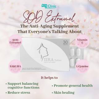 MyClinic- Your Trusted and #1 Choice
IIRA Tablet, the key to balance your mind, body, and skin! 💊 

Experience the remarkable benefits of this exceptional supplement, supporting cognitive function, reducing stress, and promoting overall health. With powerful ingredients like SOD Extramel, Sakura, Vitamin E, and L-Cysteine, IIRA Tablet aids in skin healing and rejuvenation. 

Elevate your wellness journey with IIRA Tablet from MyClinic. Embrace a harmonious life from within. Get yours today! 

IIRA Tablet, penyelesaian untuk mengimbangi minda, badan dan kulit anda! 💊

Alami manfaat luar biasa suplemen ini, menyokong fungsi kognitif, mengurangkan tekanan, dan menggalakkan kesihatan keseluruhan. Dengan ramuan berkuasa seperti SOD Extramel, Sakura, Vitamin E dan L-Cysteine, IIRA Tablet membantu dalam penyembuhan dan peremajaan kulit.

Tingkatkan penjagaan kesihatan anda dengan IIRA Tablet dari MyClinic. Dapatkan hari ini!

Damansara Utama | Puchong | Cheras
Melawati | Mount Austin, JB | Bangi | Kelantan | Shah Alam | Sutera Utama, JB
⏰ Monday to Sunday 10.00 am - 6.30 pm

#MyClinic #MyClinic #MyClinicTreatment #MyClinicPromo #sale #aesthetickl #aestheticclinic #aesthetic #aestheticmalaysia #skinclinic #skinclinicmalaysia #klinikkulit #klinikkulitmalaysia #doktorkulitmalaysia #skincare #skindisease #medicalaesthetics #skinaesthetic #antiaging #lipfiller #nonsurgical #pigmentation #picolaser #yellowlaser #co2laser #fatfreezing #hairgrowth #slimming #rejuran #profhilo