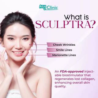 MyClinic- Your Trusted and #1 Choice
Rediscover the feeling of 'you' with Sculptra at MyClinic! 🌟 

This injectable treatment adds volume, reduces wrinkles, and tightens your skin. As you enter the 4-series age, it's natural to notice changes, but with Sculptra, age gracefully without compromising your youthful appearance. 

Schedule a consultation with our doctors today to find out if Sculptra is the perfect fit for you! ✨💉

Kembalikan perasaan muda remaja dengan Sculptra di MyClinic! 🌟

Rawatan suntikan ini mengurangkan kedutan dan menegangkan kulit anda. Apabila anda memasuki umur 40-an, perubahan pada kulit selalunya akan mula memunculkan diri. Tapi, dengan Sculptra anda boleh kekal anggun walaupun dengan usia semaking meningkat. 

Jadualkan konsultasi dengan doktor kami hari ini untuk mengetahui sama ada Sculptra sesuai untuk anda! ✨💉

Damansara Utama | Puchong | Cheras
Melawati | Mount Austin, JB | Bangi | Kelantan | Shah Alam | Sutera Utama, JB
⏰ Monday to Sunday 10.00 am - 6.30 pm

#MyClinic #MyClinicPromo #aestheticclinic #aesthetic #aestheticmalaysia #skinclinic #skinclinicmalaysia #klinikkulit #klinikkulitmalaysia #doktorkulitmalaysia #skincare #skindisease #medicalaesthetics #skinaesthetic #antiaging #lipfiller #pigmentation #picolaser #yellowlaser #co2laser #fatfreezing #slimming #rejuran #profhilo #hydrafacial #potenza #emface #thermage #ultherapy