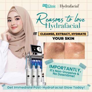 MyClinic- Your Trusted and #1 Choice
Dreaming of that Mimi Lana glow? ✨ 

Unveil the secret to her flawless skin with Hydrafacial at MyClinic! Experience the magic of a treatment that cleanses, extracts, and hydrates your skin in one session. No pain, just an instant glow! 💫 

Choose authenticity for your skin – MyClinic uses only genuine equipment. Book your appointment now for an authentic Hydrafacial experience! 

Kagum dengan kecantikan kulit Mimi Lana? ✨ 

Rahsianya ialah rawatan Hydrafacial di MyClinic! Alami kehebatan rawatan yang mampu membersih, mengekstrak kotoran, dan melembapkan kulit anda dalam satu sesi. Hasilnya, kulit glowing tanpa rasa sakit! 💫 

Pilih yang ori untuk kulit anda – MyClinic hanya guna peralatan yang tulen. Tempah temujanji sekarang untuk cuba rawatan Hydrafacial yang tulen!

Damansara Utama | Puchong | Cheras
Melawati | Mount Austin, JB | Bangi | Kelantan | Shah Alam | Sutera Utama, JB
⏰ Monday to Sunday 10.00 am - 6.30 pm

#MyClinic #MyClinicPromo #aestheticclinic #aesthetic #aestheticmalaysia #skinclinic #skinclinicmalaysia #klinikkulit #klinikkulitmalaysia #doktorkulitmalaysia #skincare #skindisease #medicalaesthetics #skinaesthetic #antiaging #lipfiller #pigmentation #picolaser #yellowlaser #co2laser #fatfreezing #slimming #rejuran #profhilo #hydrafacial #potenza #emface #thermage #ultherapy