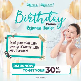 MyClinic- Your Trusted and #1 Choice
Happy Birthday to all June babies! 🎉🎂 

Celebrate your special month with our exclusive June Birthday Promo at MyClinic! Enjoy a fantastic up to 30% off on Rejuran Healer, a rejuvenating treatment that works wonders for your skin. Replenish, restore, and revitalize your complexion with this amazing offer. 

Don't miss out on this limited-time deal. Book your appointment now and let us pamper you on your birthday month! 🎁✨ 

Selamat Hari Lahir kepada semua bayi Jun! 🎉🎂

Raikan bulan istimewa anda dengan Promo Hari Lahir Jun eksklusif kami di MyClinic! Nikmati diskaun hebat sehingga 30% untuk Rejuran Healer, rawatan meremajakan yang berkesan untuk kulit anda. Pulihkan semula kulit anda dengan tawaran hebat ini.

Jangan lepaskan tawaran masa terhad ini. Tempah temujanji anda sekarang dan biarkan kami memanjakan anda pada bulan hari lahir anda! 🎁✨

Damansara Utama | Puchong | Cheras
Melawati | Mount Austin, JB | Bangi | Kelantan | Shah Alam | Sutera Utama, JB
⏰ Monday to Sunday 10.00 am - 6.30 pm

#MyClinic #MyClinic #MyClinicTreatment #MyClinicPromo #sale #aesthetickl #aestheticclinic #aesthetic #aestheticmalaysia #skinclinic #skinclinicmalaysia #klinikkulit #klinikkulitmalaysia #doktorkulitmalaysia #skincare #skindisease #medicalaesthetics #skinaesthetic #antiaging #lipfiller #nonsurgical #pigmentation #picolaser #yellowlaser #co2laser #fatfreezing #hairgrowth #slimming #rejuran #profhilo