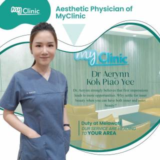 MyClinic- Your Trusted and #1 Choice
Meet the exceptional aesthetic doctors at MyClinic! ✨ 

Driven by the belief that a good first impression leads to more opportunities, Dr Aerynn is passionate about helping you achieve both inner and outer beauty. Trust in her expertise to enhance your natural radiance. 

Experience the transformative power of comprehensive beauty care with Dr Aerynn at MyClinic Melawati. Book your appointment today and make a lasting impression! 

Kenali doktor estetik berpengalaman di MyClinic! ✨

Mempercayai bahawa tanggapan pertama yang baik membawa kepada lebih banyak peluang, Dr Aerynn berdedikasi untuk membantu anda mencapai kecantikan dalaman dan luaran. Percayai kepakarannya untuk meningkatkan keserian semula jadi anda.

Alami kelainan penjagaan kecantikan menyeluruh bersama Dr Aerynn di MyClinic Melawati. Tempah temu janji anda hari ini!

Damansara Utama | Puchong | Cheras
Melawati | Mount Austin, JB | Bangi | Kelantan | Shah Alam | Sutera Utama, JB
⏰ Monday to Sunday 10.00 am - 6.30 pm

#MyClinic #MyClinic #MyClinicTreatment #MyClinicPromo #sale #aesthetickl #aestheticclinic #aesthetic #aestheticmalaysia #skinclinic #skinclinicmalaysia #klinikkulit #klinikkulitmalaysia #doktorkulitmalaysia #skincare #skindisease #medicalaesthetics #skinaesthetic #antiaging #lipfiller #nonsurgical #pigmentation #picolaser #yellowlaser #co2laser #fatfreezing #hairgrowth #slimming #rejuran #profhilo