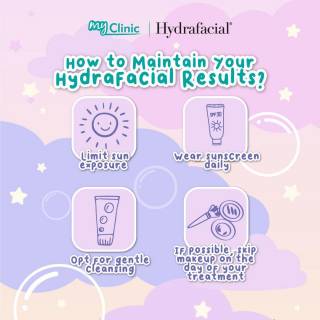 MyClinic- Your Trusted and #1 Choice
Experience the rejuvenating power of HydraFacial at MyClinic! 

This deep-cleansing treatment not only hydrates your skin but sets the stage for a month of radiance. 

Remember, the key is in maintenance. Post-treatment, avoid makeup for 24 hours, limit sun exposure, and embrace daily sunscreen and gentle cleansers for that continuous glow until your next monthly visit. 

Book your appointment today and witness the long-lasting effects firsthand! ✨💦

Jom cuba HydraFacial di MyClinic!

Rawatan pembersihan mendalam ini bukan sahaja melembapkan kulit anda tetapi mengekalkan penghidratan untuk kulit berseri.

Ingat, penjagaan kulit lepas rawatan pun penting tau! Lepas facial, elakkan makeup selama 24 jam, kurangkan pendedahan matahari, dan gunakan sunscreen harian dan cleanser lembut untuk kulit kekal berseri sehingga rawatan facial seterusnya.

Tempah temujanji anda hari ini ✨💦

Damansara Utama | Puchong | Cheras
Melawati | Mount Austin, JB | Bangi | Kelantan | Shah Alam | Sutera Utama, JB
⏰ Monday to Sunday 10.00 am - 6.30 pm

#MyClinic #MyClinicPromo #aestheticclinic #aesthetic #aestheticmalaysia #skinclinic #skinclinicmalaysia #klinikkulit #klinikkulitmalaysia #doktorkulitmalaysia #skincare #skindisease #medicalaesthetics #skinaesthetic #antiaging #lipfiller #pigmentation #picolaser #yellowlaser #co2laser #fatfreezing #slimming #rejuran #profhilo #hydrafacial #potenza #emface #thermage #ultherapy